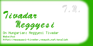 tivadar meggyesi business card